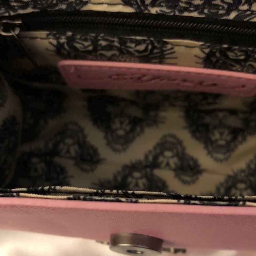 Ed Hardy Pink Multi Faux Leather Top Handle Crossbody Bag Leopard & Floral NWT - Picture 13 of 16